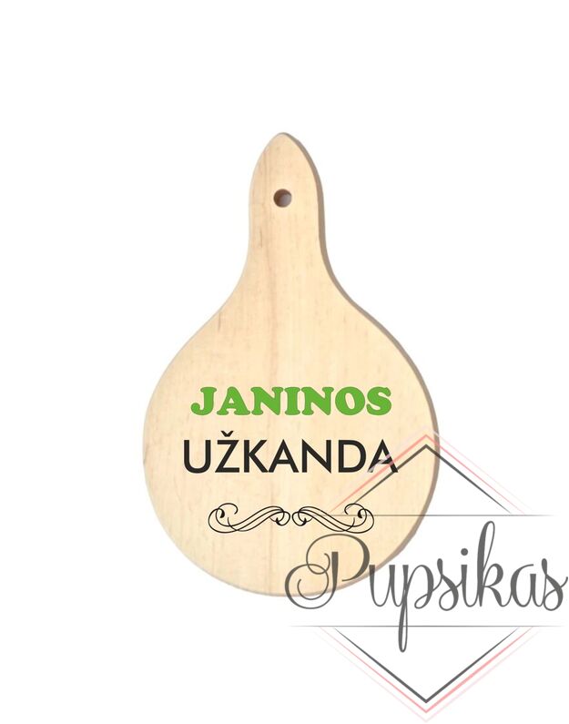 Mini pjaustymo lentelė su spauda „Janinos užkanda“