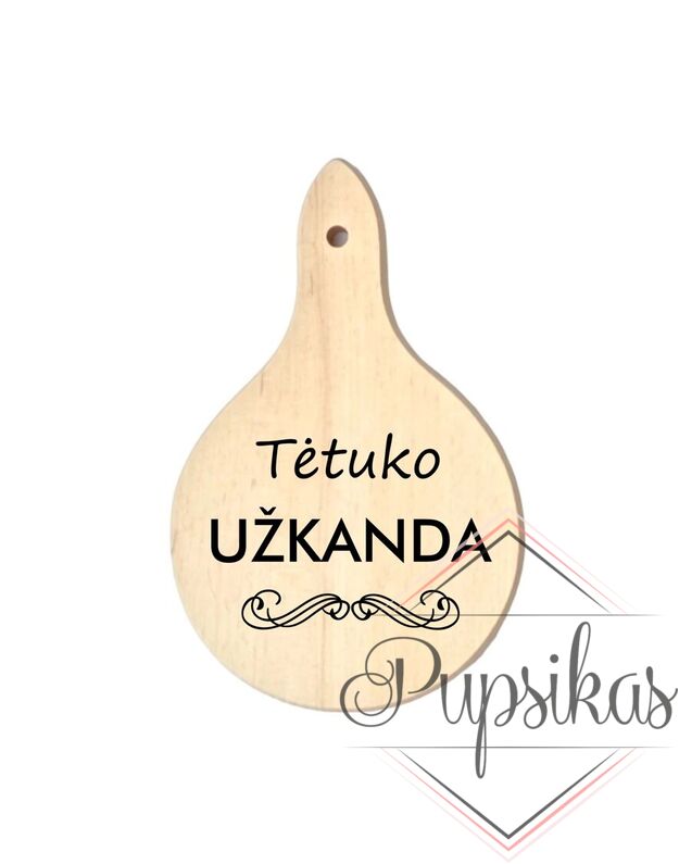 Mini pjaustymo lentelė su spauda „Tėtuko užkanda“