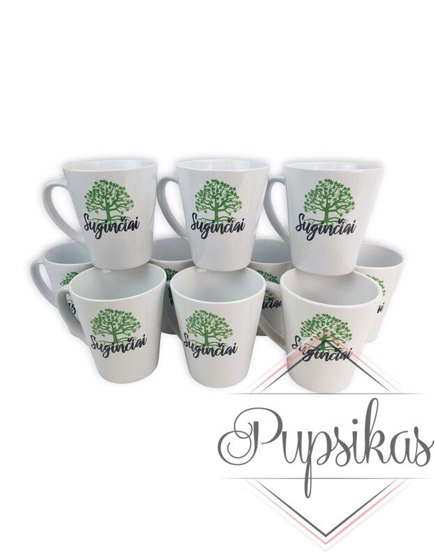 Latte puodelis (Su Jūsų įmonės logotipu) 300ml 3