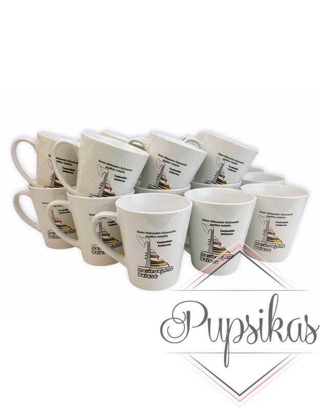 Latte puodelis (Su Jūsų įmonės logotipu) 300ml 2