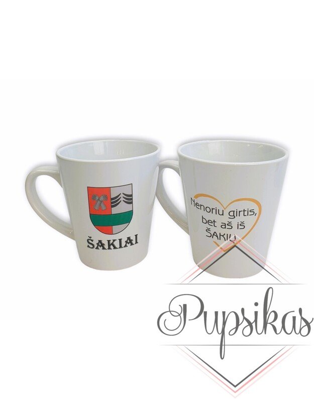 Latte puodelis (Su Jūsų įmonės logotipu) 300ml