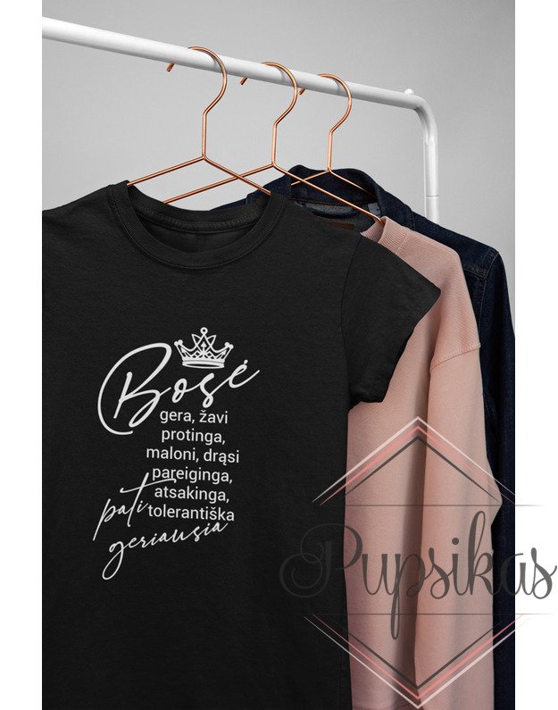 Moteriški marškinėliai „pati geriausia Bosė“
