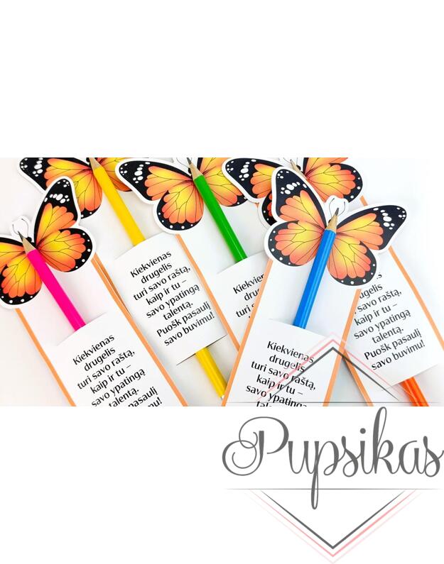 Pieštukas dėkliuke „Drugelis“