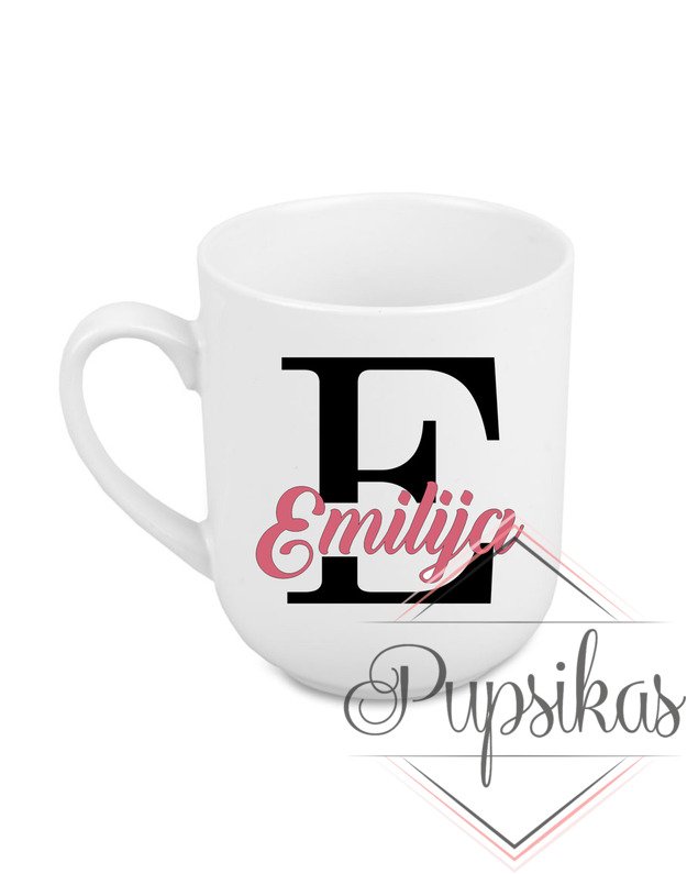 Puodelis su vardu ir raide (290ml) 2