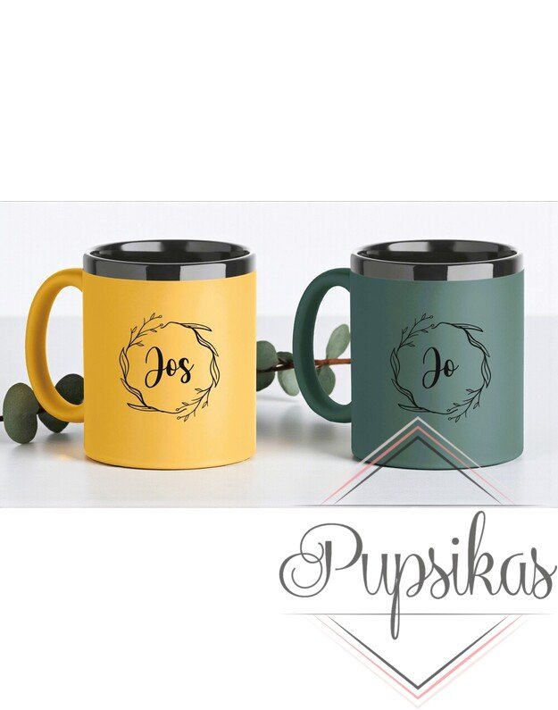 DOVANŲ RINKINYS SU GRAVIRUOTAIS PUODELIAIS „JO IR JOS“