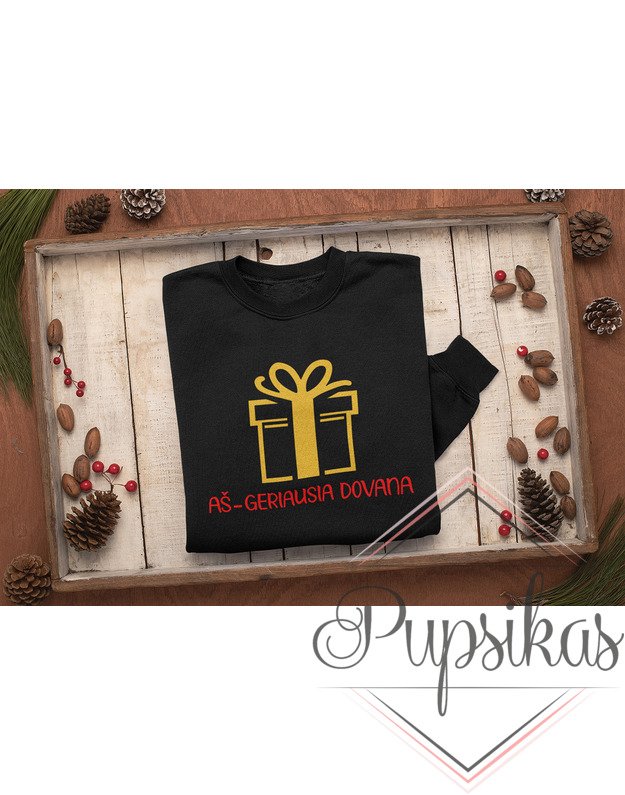 Moteriškas džemperis be gobtuvo „Aš geriausia dovana“