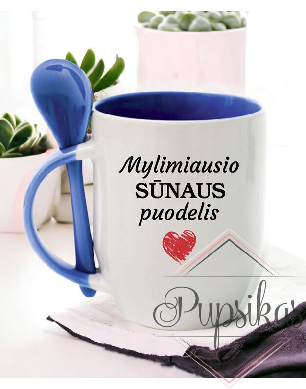 PUODELIS SU ŠAUKŠTELIU „MYLIMIAUSIO SŪNAUS PUODELIS“