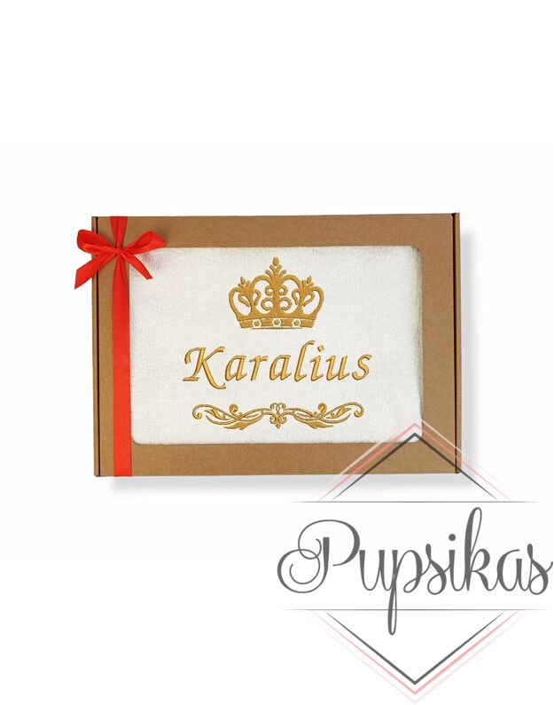 Siuvinėtas rankšluostis „Karalius“