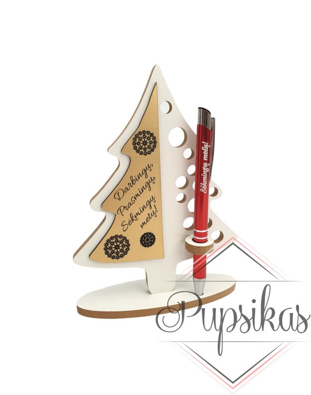 Pastatoma eglutė su tušinuku „Sėkmingų metų“