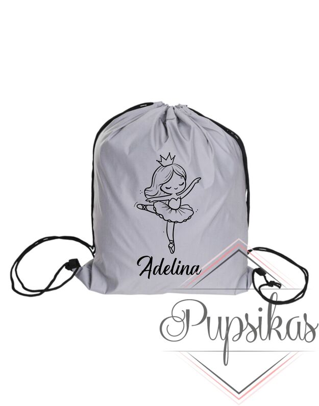 Šviesą atspindintis sportinis krepšys su Jūsų pasirinktu vardu 2