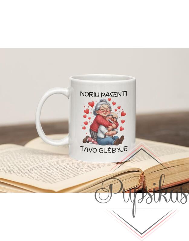 Standartinis puodelis „Noriu pasenti tavo glėbyje“