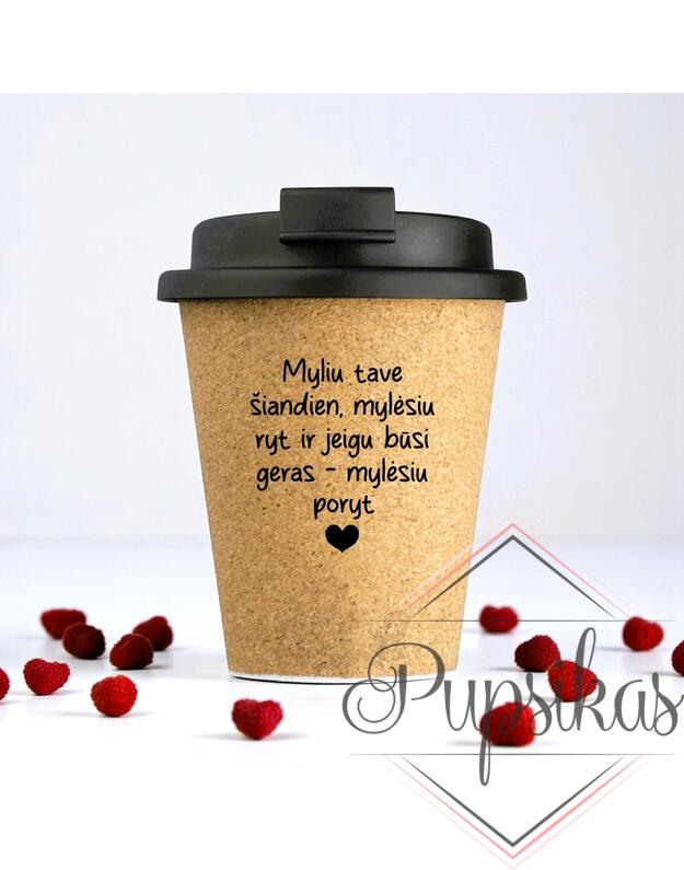 Kelioninis puodelis „Myliu tave šiandien“ 350ml