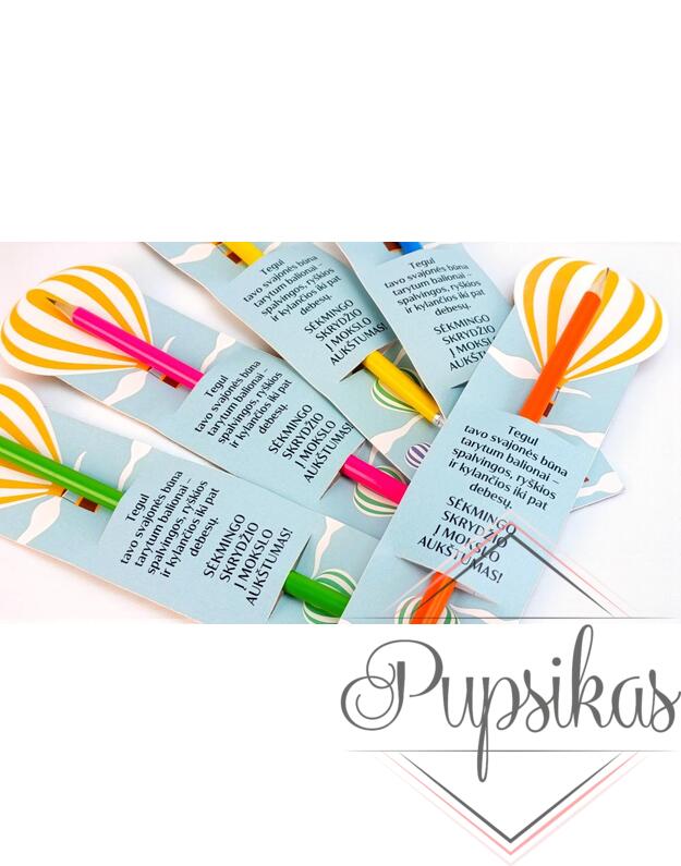 Pieštukas dėkliuke „Oro balionas“