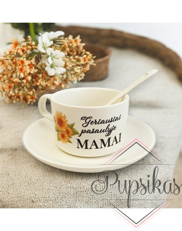 PUODELIS SU LĖKŠTUTE „GERIAUSIAI PASAULYJE MAMAI“
