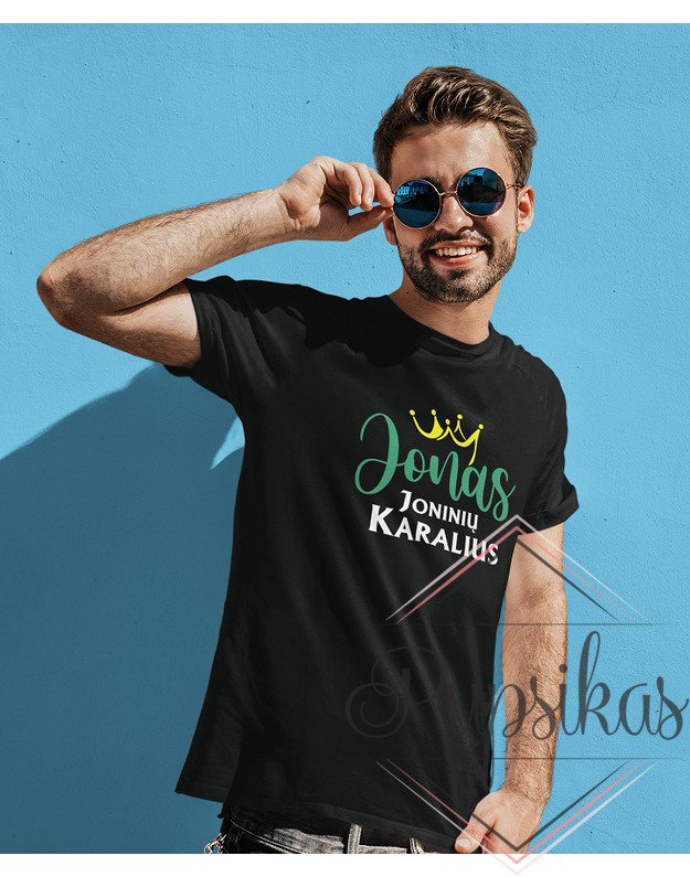Vyriški marškinėliai „JONAS Joninių Karalius“