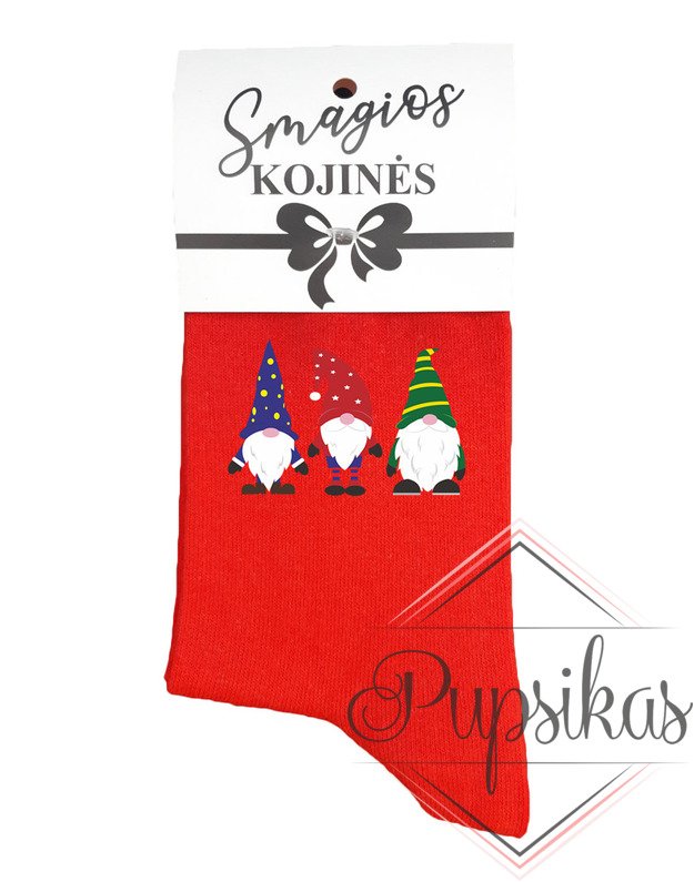 Moteriškos kojinės su gnomais
