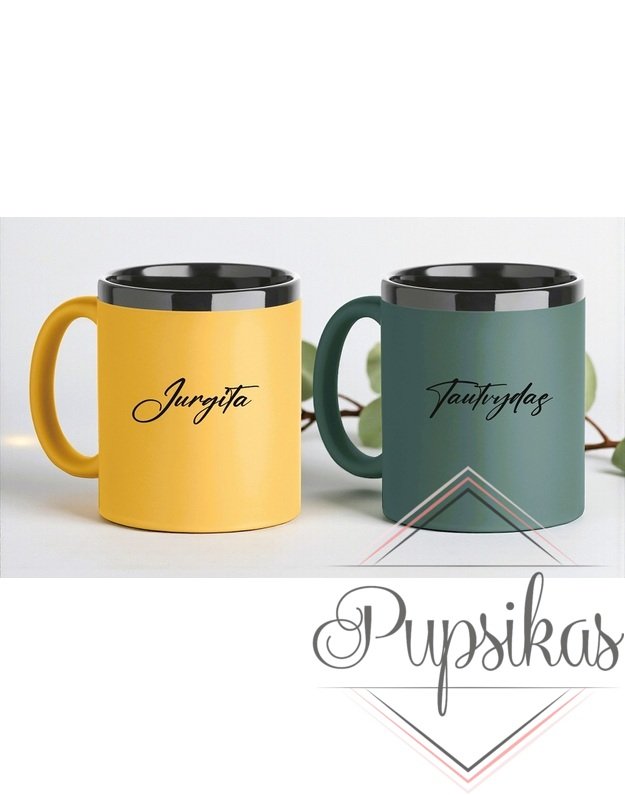 Dovanų rinkinys su graviruotais puodeliais (Su norimu vardu)