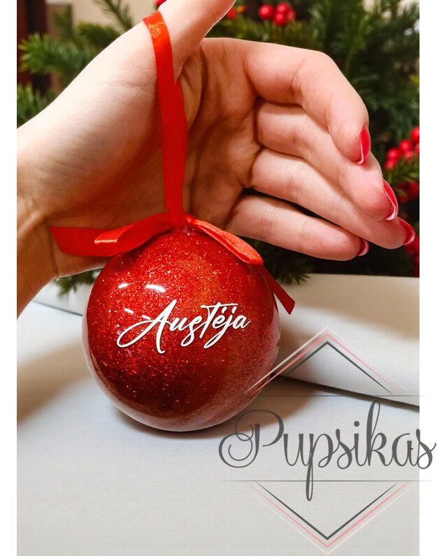 Kalėdinis žaisliukas su jūsų pasirinktu vardu