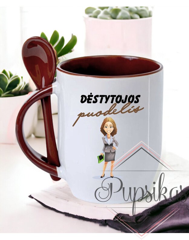 PUODELIS SU ŠAUKŠTELIU „DĖSTYTOJOS PUODELIS“