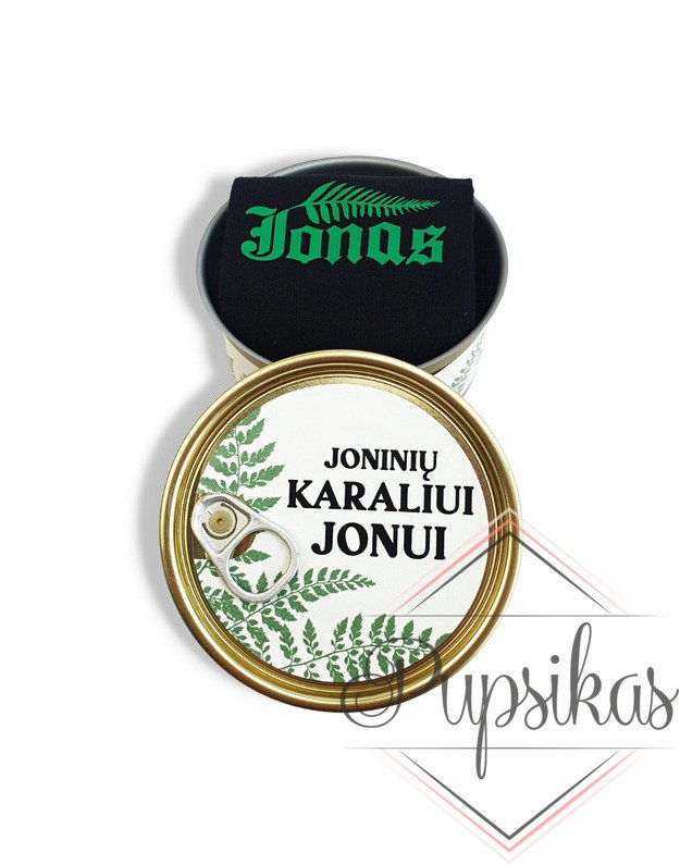 Dovana konservų skardinėje „Joninių karaliui Jonui“