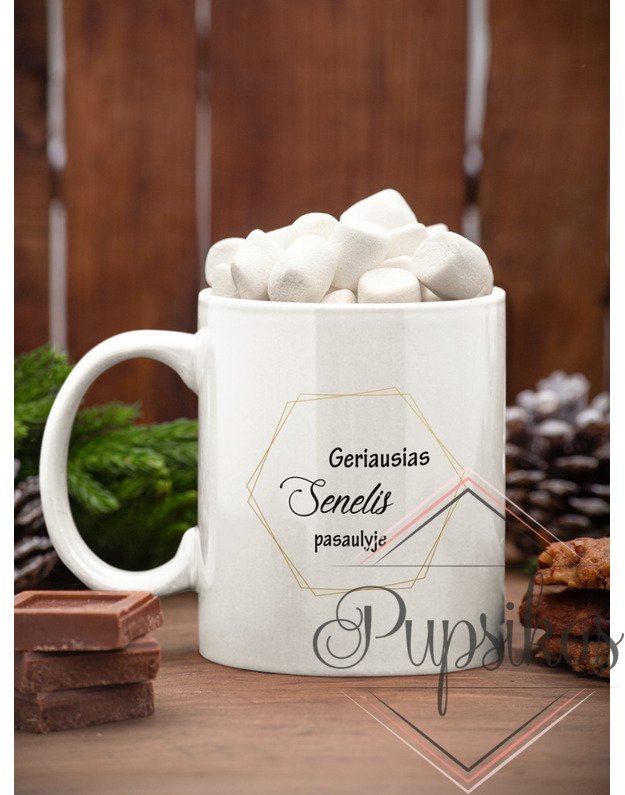 Standartinis puodelis „Geriausias senelis pasaulyje“