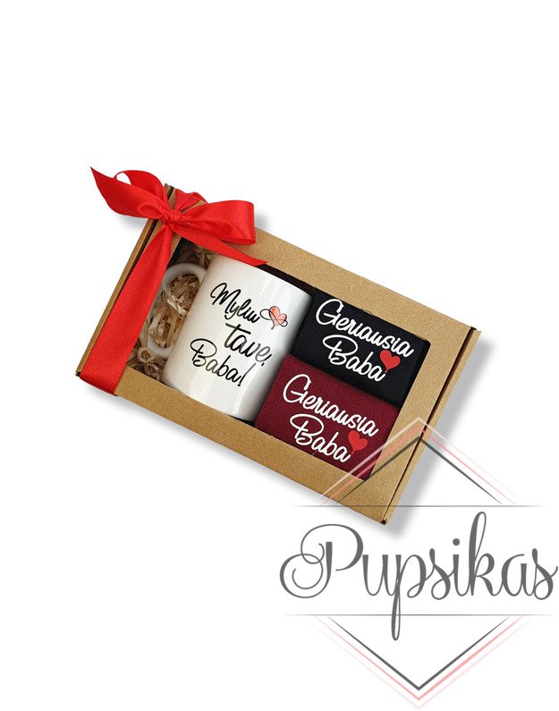 Dovanų rinkinys Babai „Myliu tave, Baba“