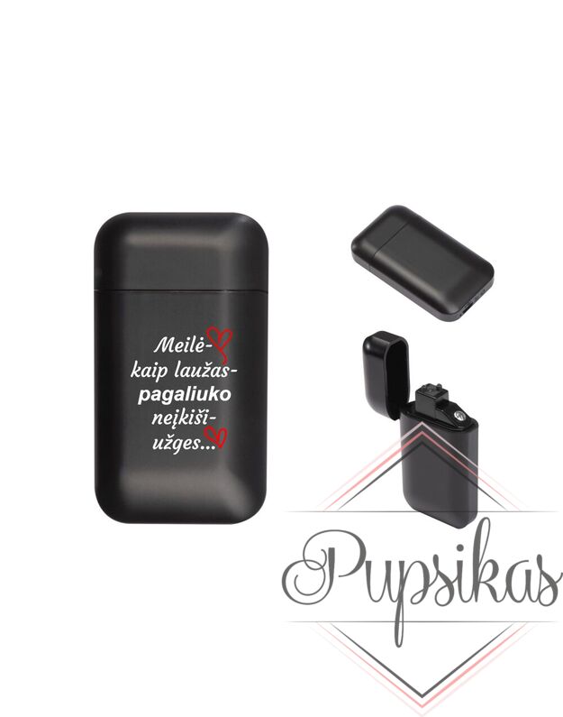 Pakraunamas USB žiebtuvėlis „Meilė - kaip laužas...“