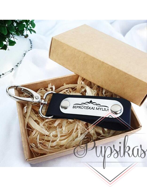 Odinis raktų pakabukas „BEPROTIŠKAI MYLIU“