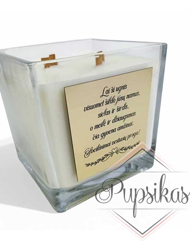 XXL dydžio žvakė „Sveikinimai vestuvių proga“