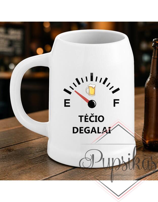 Keramikinis bokalas „Tėčio degalai“