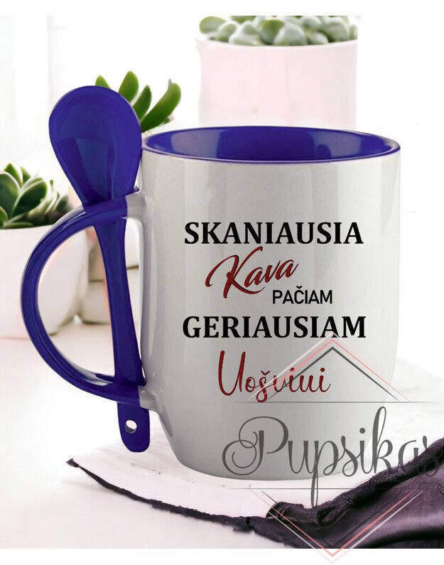 PUODELIS SU ŠAUKŠTELIU „SKANIAUSIA KAVA PAČIAM GERIAUSIAM UOŠVIUI“