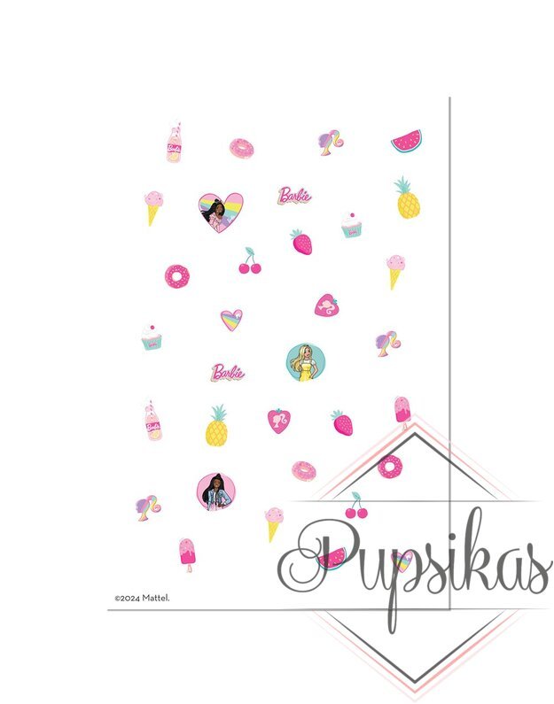 Barbie Snails nagų lipdukai, Happy Vibes
