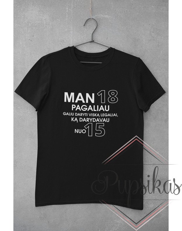 Moteriški marškinėliai „Man 18“