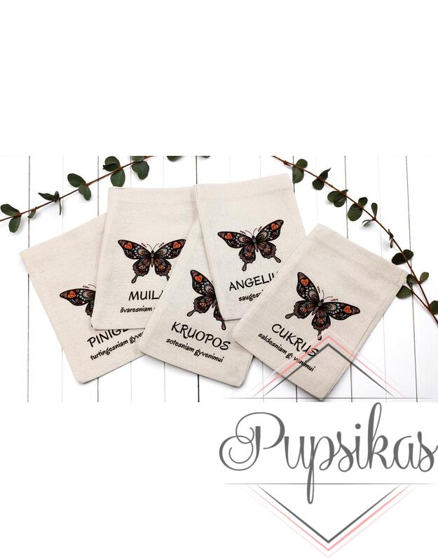 Maišeliai krikštynų kraiteliui „Drugelis“