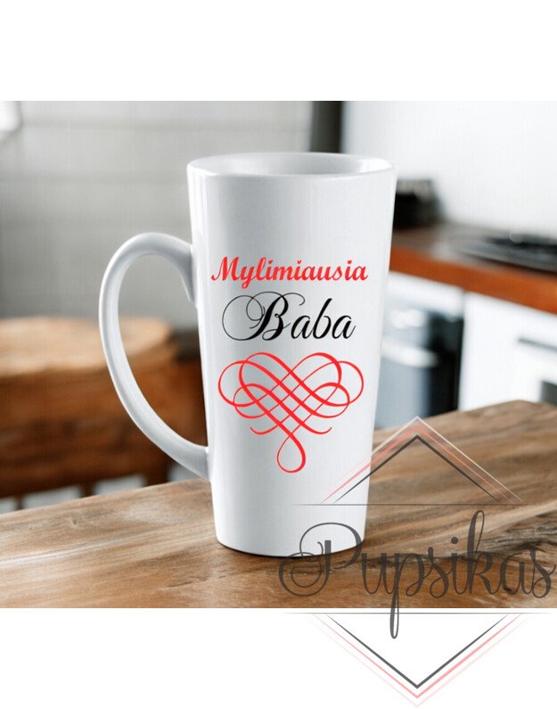 Latte puodelis „Mylimiausia baba“ (450ml)