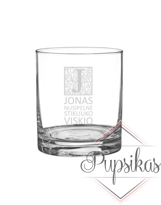Stiklinė taurė „Jonas nusipelnė stikliuko viskio“ (300ml)