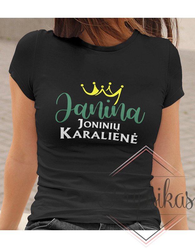 Moteriški marškinėliai „JANINA Joninių karalienė“