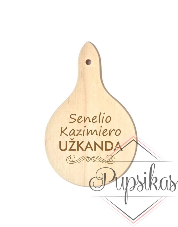 Mini pjaustymo lentelė „Senelio užkanda“ (Su jūsų pasirinktu vardu)