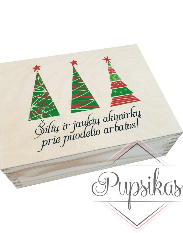 Arbatinė 6 skyrių su spauda „Šiltų ir jaukių akimirkų prie puodelio arbatos“