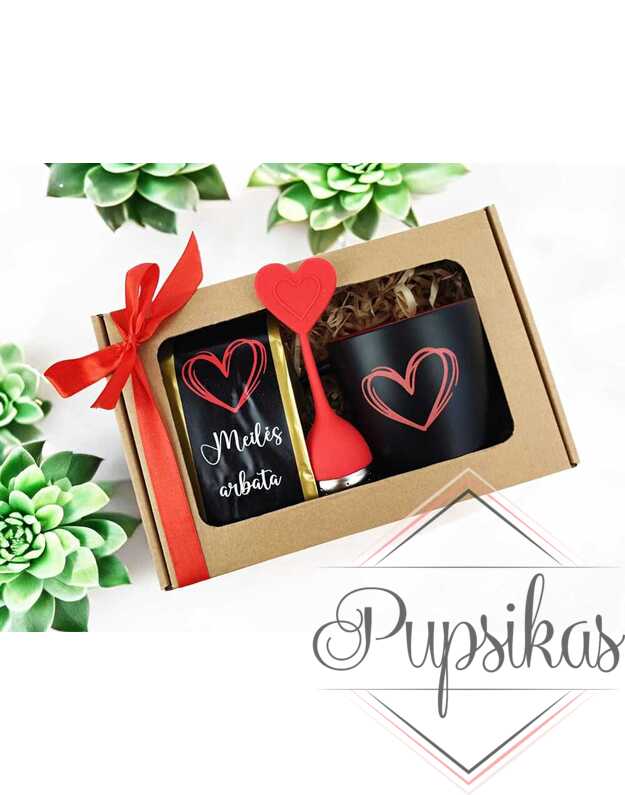 Dovanų rinkinys su arbata „Širdelė“