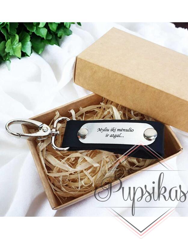 Odinis raktų pakabukas „Myliu iki mėnulio ir atgal“