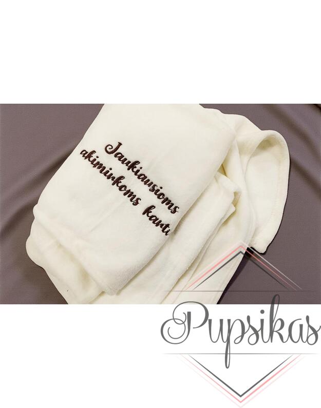 Siuvinėtas pledas „Jaukiausioms akimirkoms kartu“ 1