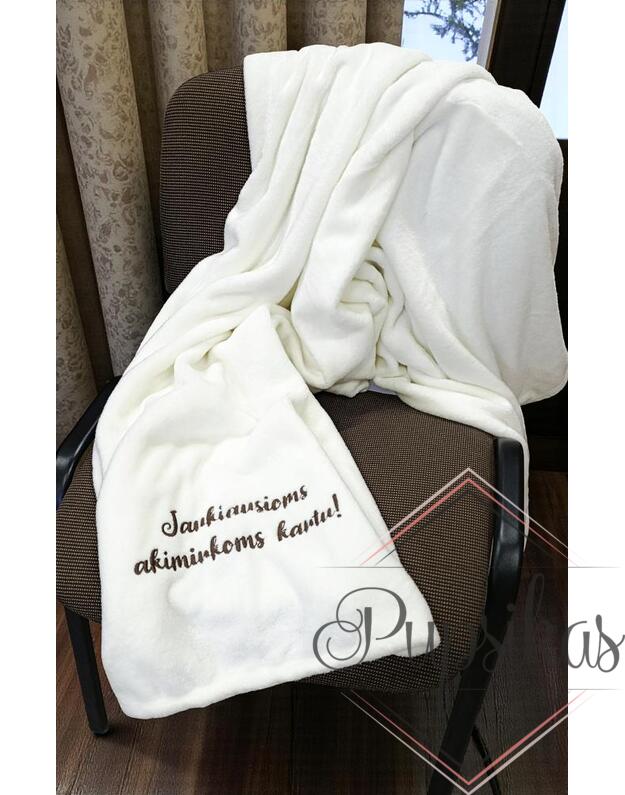 Siuvinėtas pledas „Jaukiausioms akimirkoms kartu“