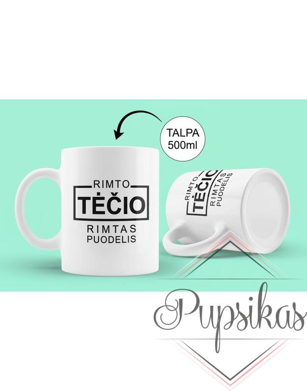 Standartinis puodelis „Rimto tėčio“ 500ml