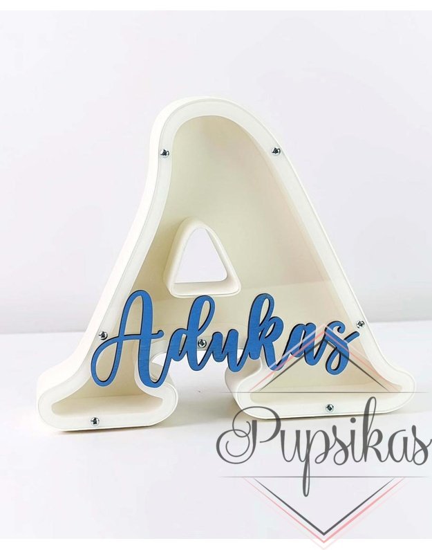 3D Taupyklė Raidė (Su Jūsų pasirinktu vardu )