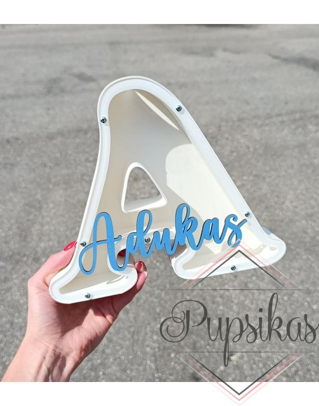 3D Taupyklė Raidė (Su Jūsų pasirinktu vardu )