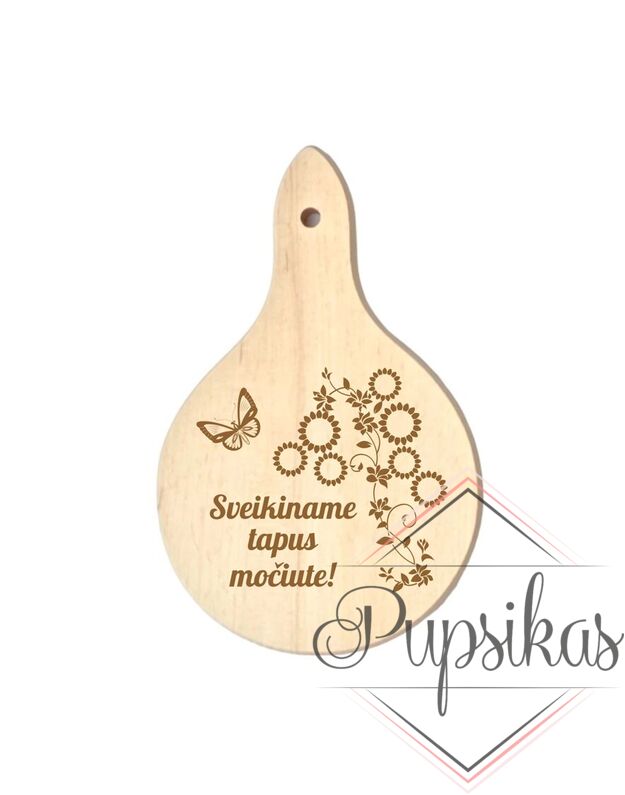 Mini graviruota pjaustymo lentelė „Sveikiname tapus močiute!“