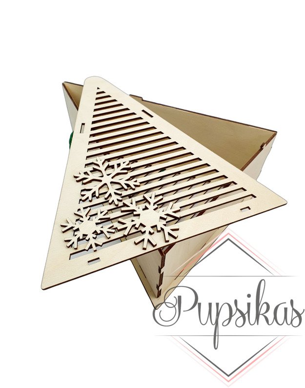 Medinė dėžutė „Eglutė“ 1