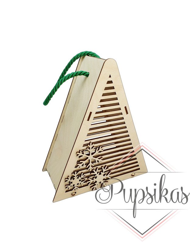 Medinė dėžutė „Eglutė“