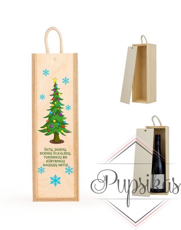 Vyno dėžė „Šiltų, jaukių dosnių...“